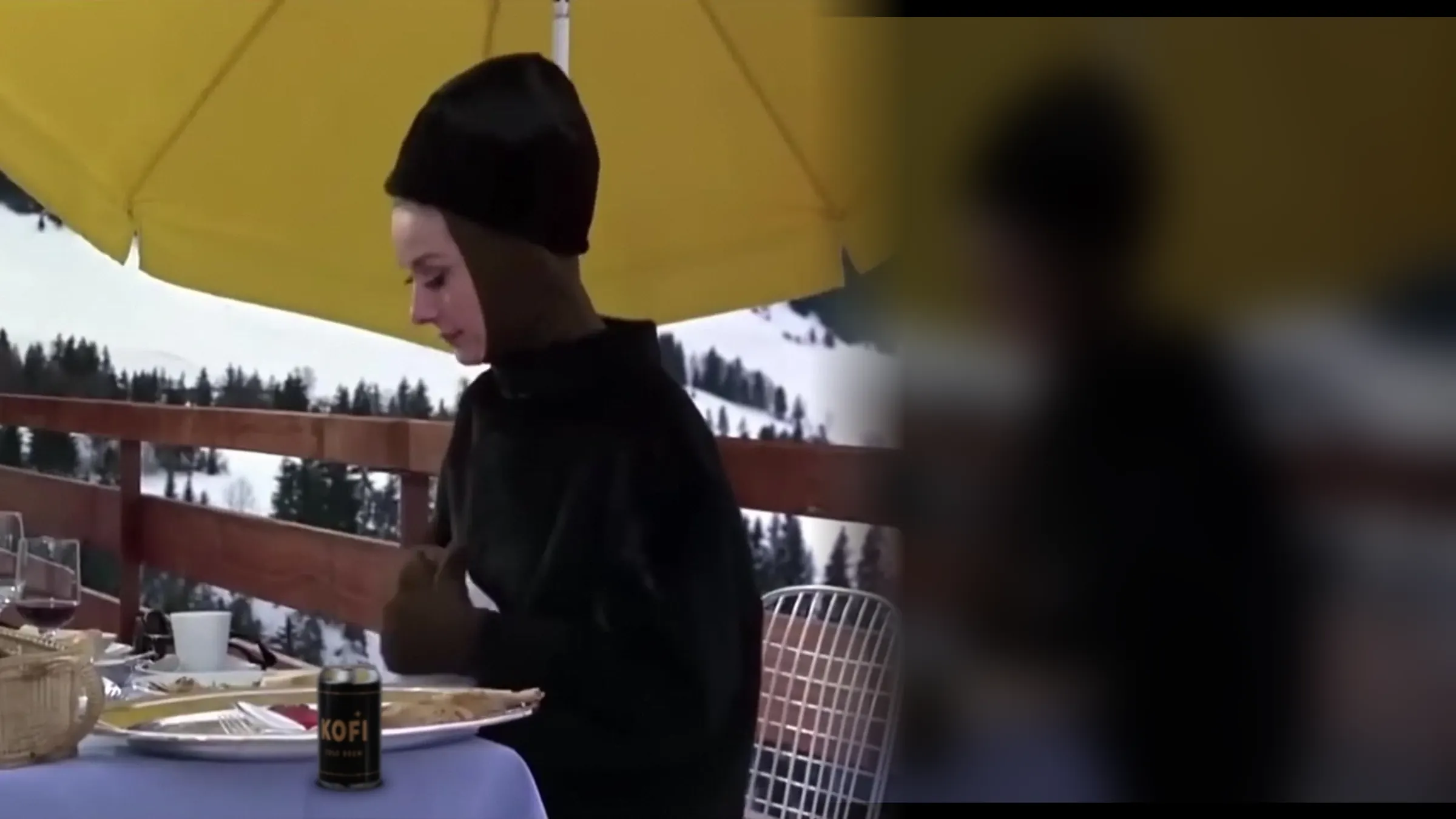 Charade (1963): KOFI Cold Brew on the terrace table